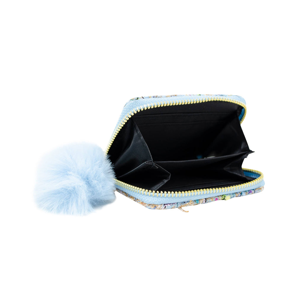 Tweed Mix Wallet, Blue