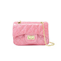 Classic Quilted Sparkle Mini Bag, Pink