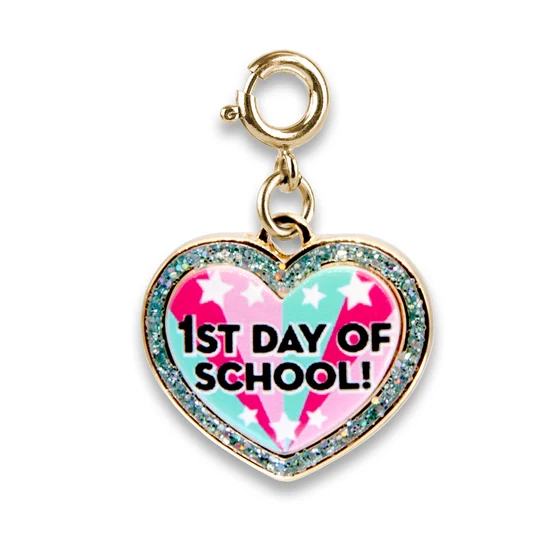 Glitter First Day of School Charm