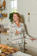 Womens Bamboo PJ Set Ski Fair Isle