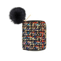 Tweed Mix Wallet, Black