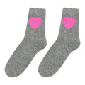 Heart Socks, Grey & Diva Pink