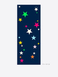 Navy Scarf with Multicolor Stars