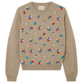 Embroidered Floral Crew, Cobble & Multi