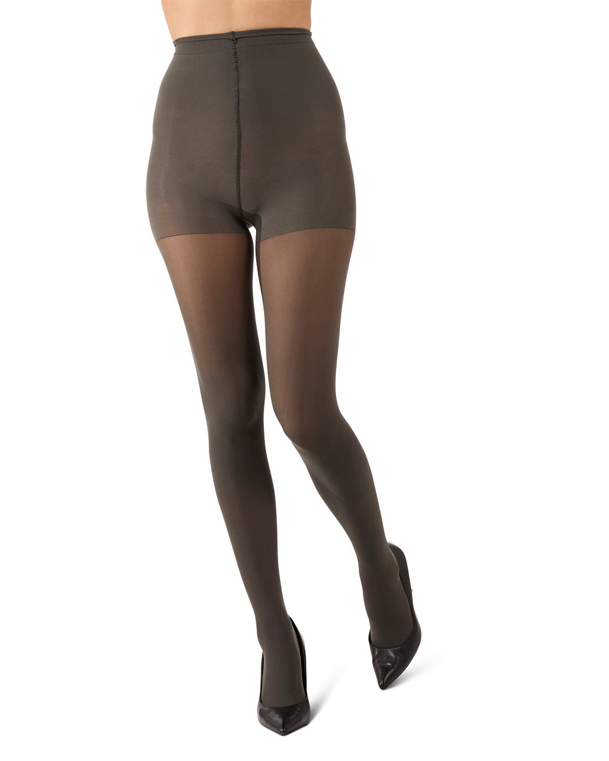 Opaque Tights: Charcoal / M-L