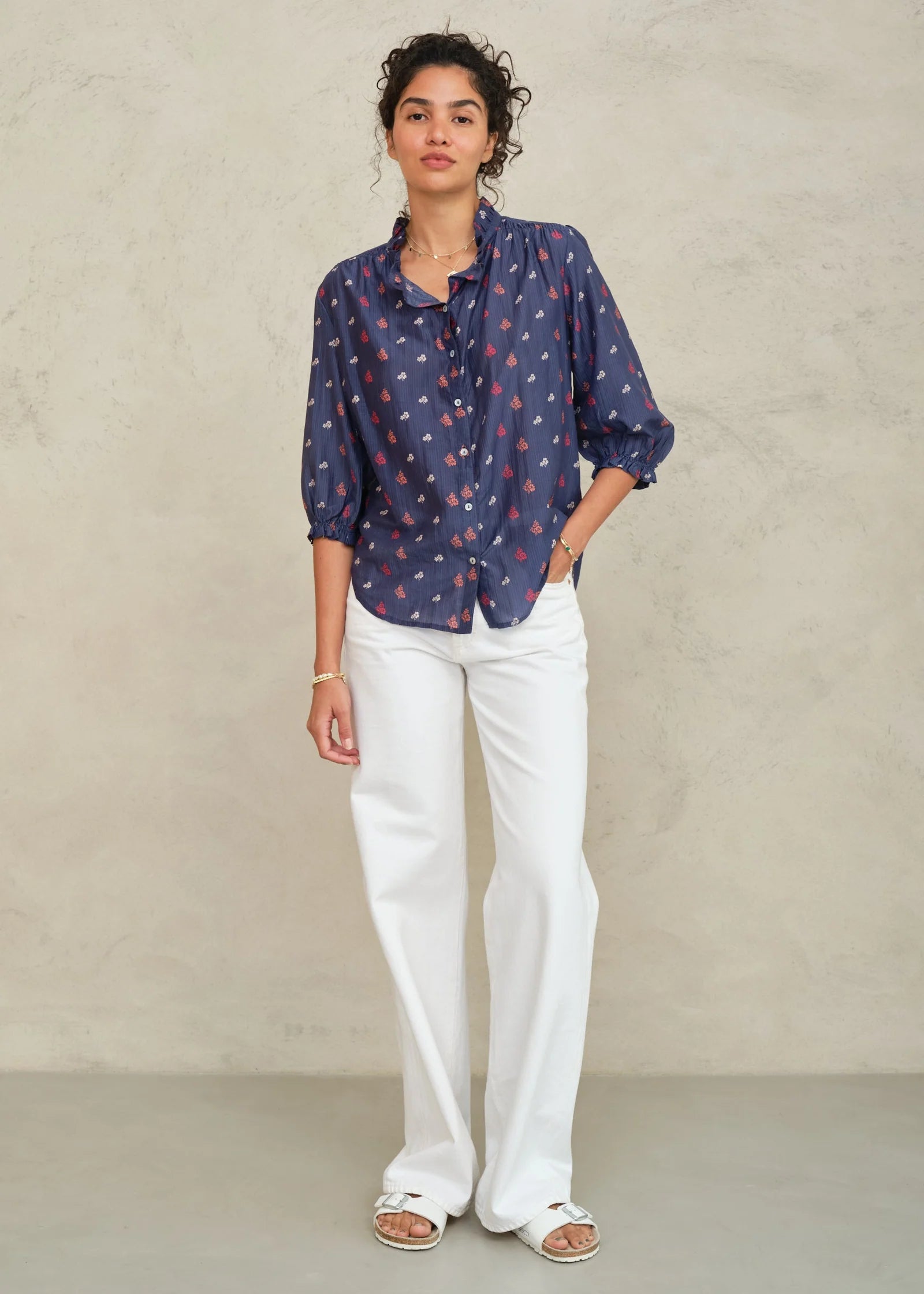 Auden Long Sleeve Top, Navy