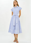 Belted Shirt Dress, Sconset Blue