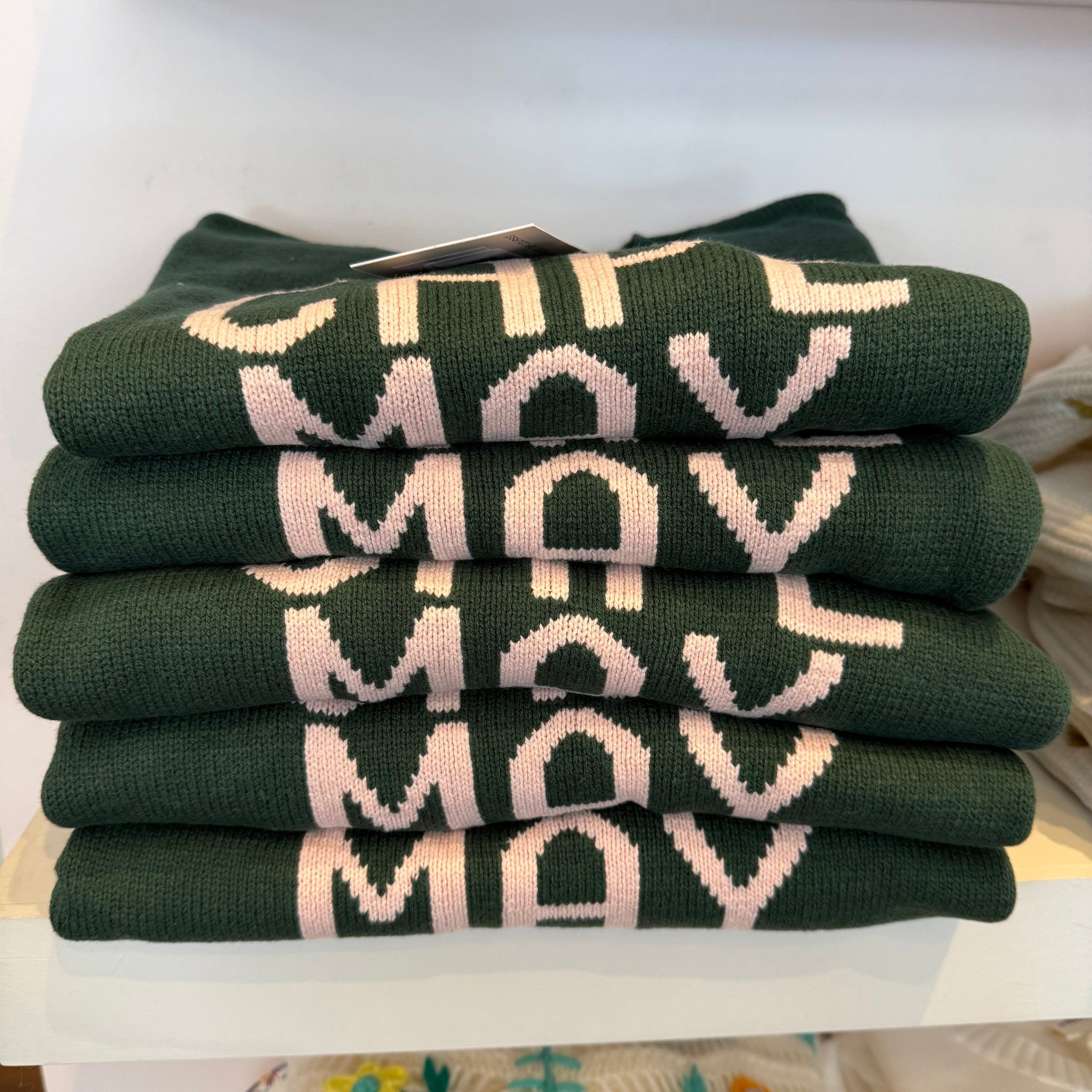 Women's Cape May Sweater, Green & Pink