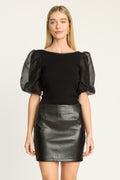 Bako Reversible Blouse, Black