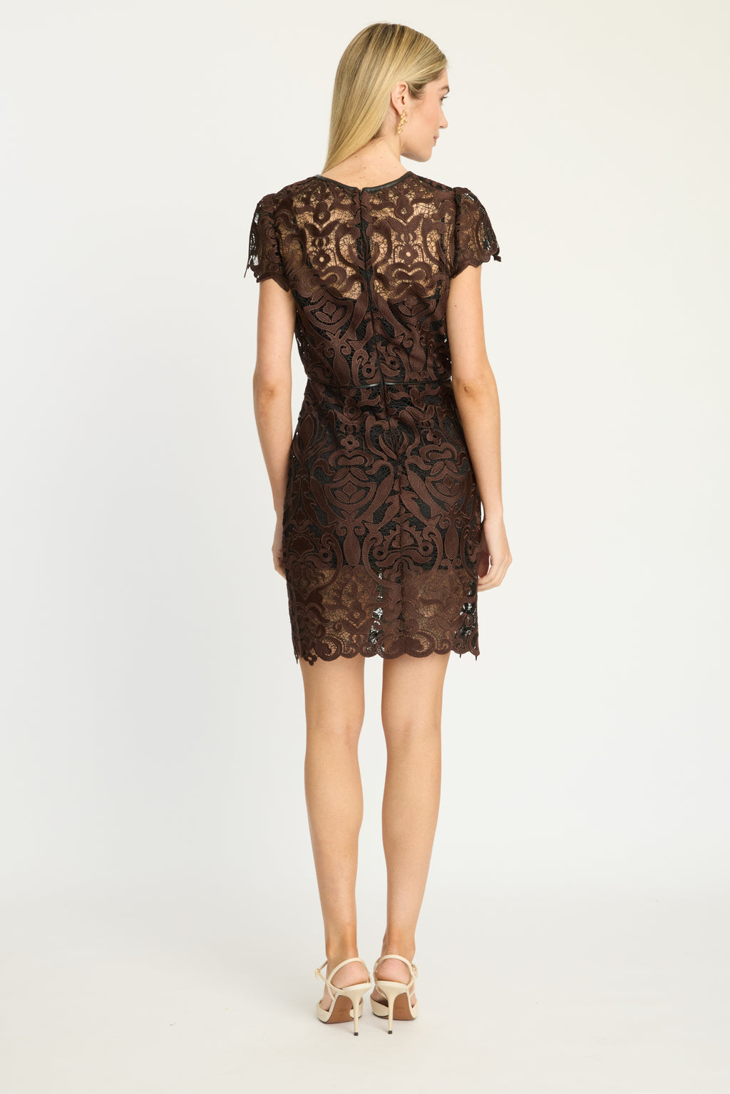 Vanna Dress, Chocolate Brown & Black