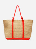 Cabas Fluo Raffia Tote