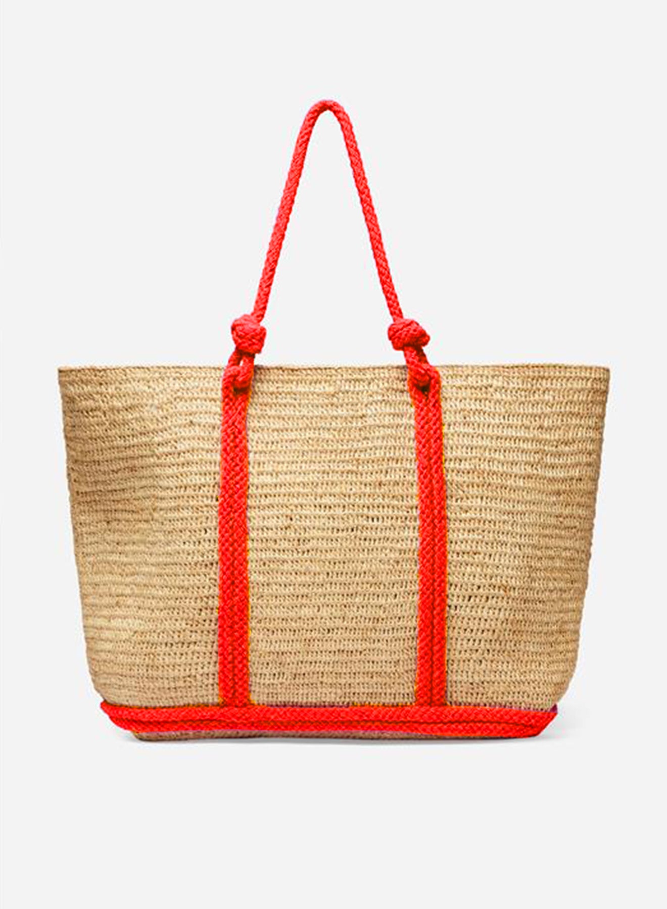 Cabas Fluo Raffia Tote