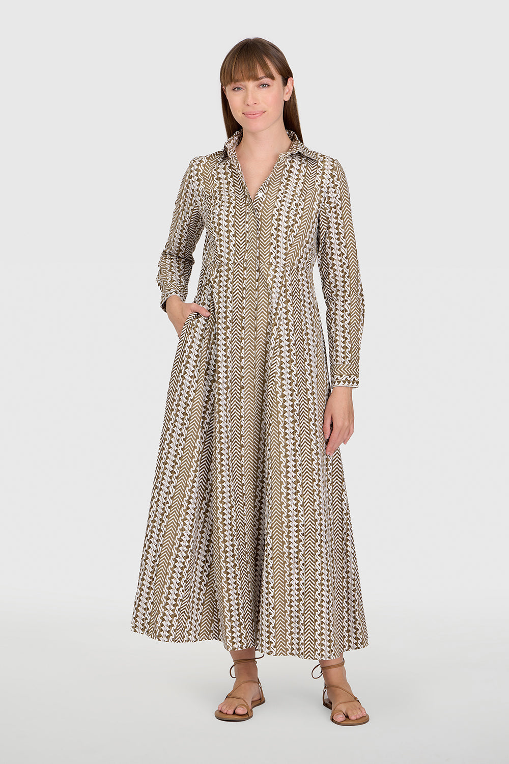 Classic Shirt Dress, Driftwood