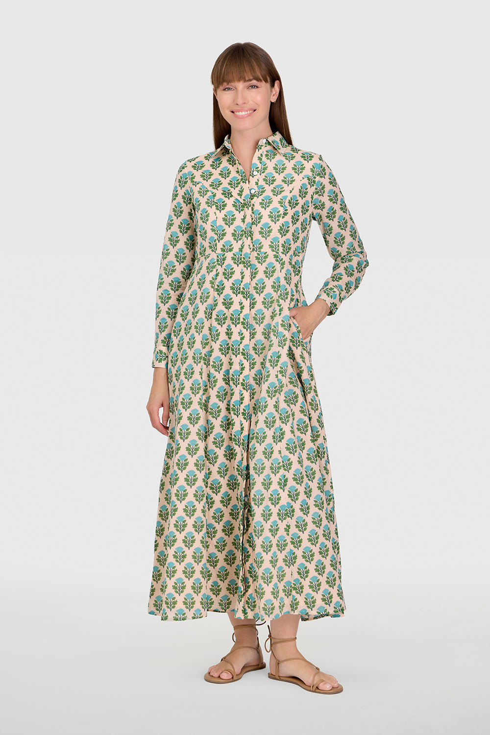 Classic Shirt Dress, Salt Blush