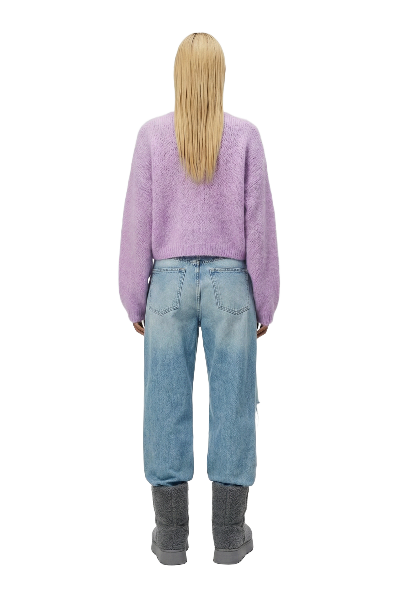 Cornelia Cropped Cardigan, Light Purple