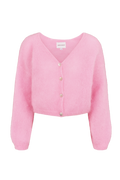 Cornelia Cropped Cardigan, Soft Berry