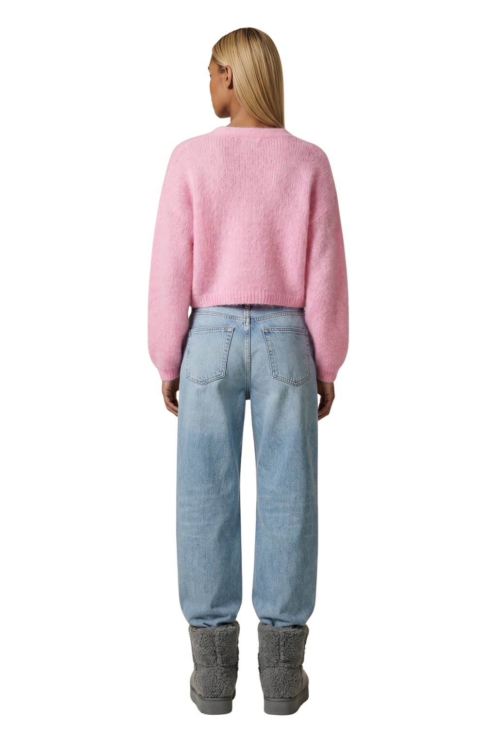 Cornelia Cropped Cardigan, Soft Berry