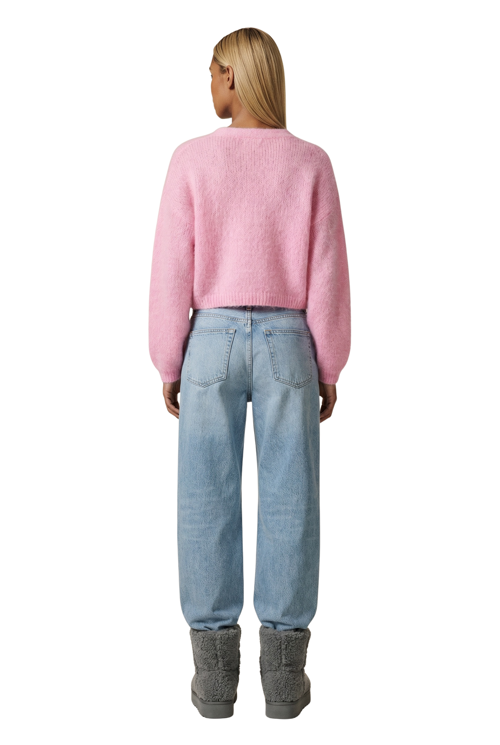 Cornelia Cropped Cardigan, Soft Berry