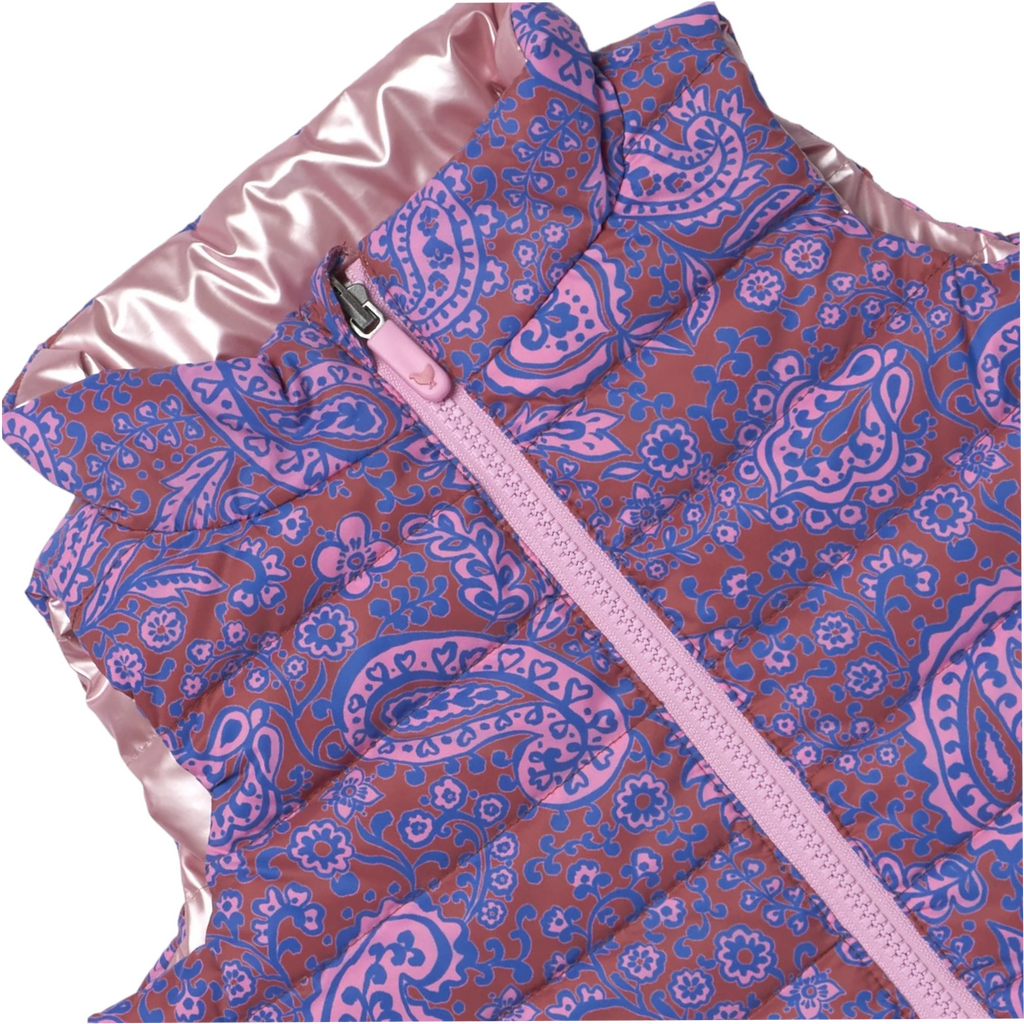 Reversible Riley Vest, Purple Paisley Vines