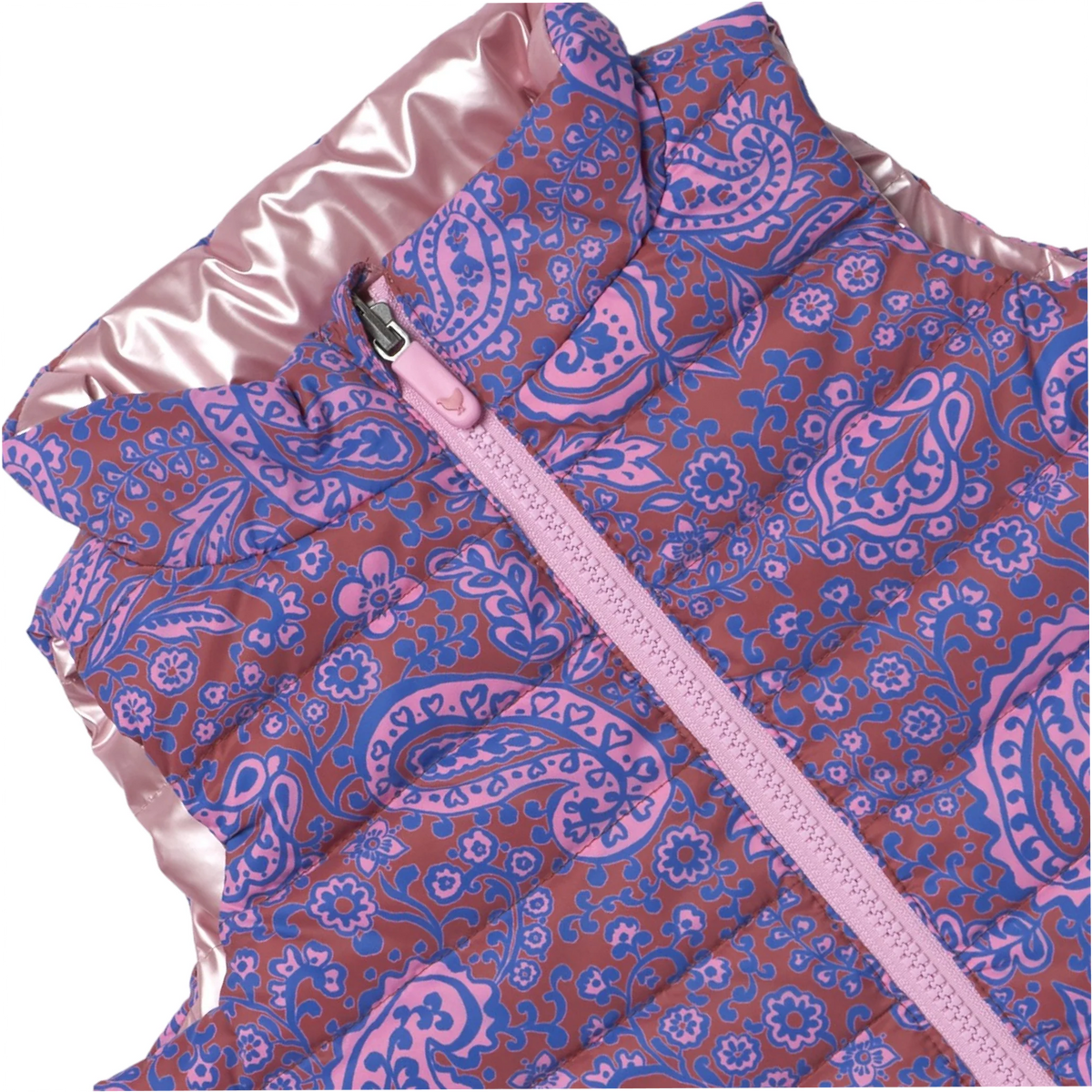 Reversible Riley Vest, Purple Paisley Vines