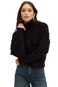 Daphne Sweater, Black & Burgundy