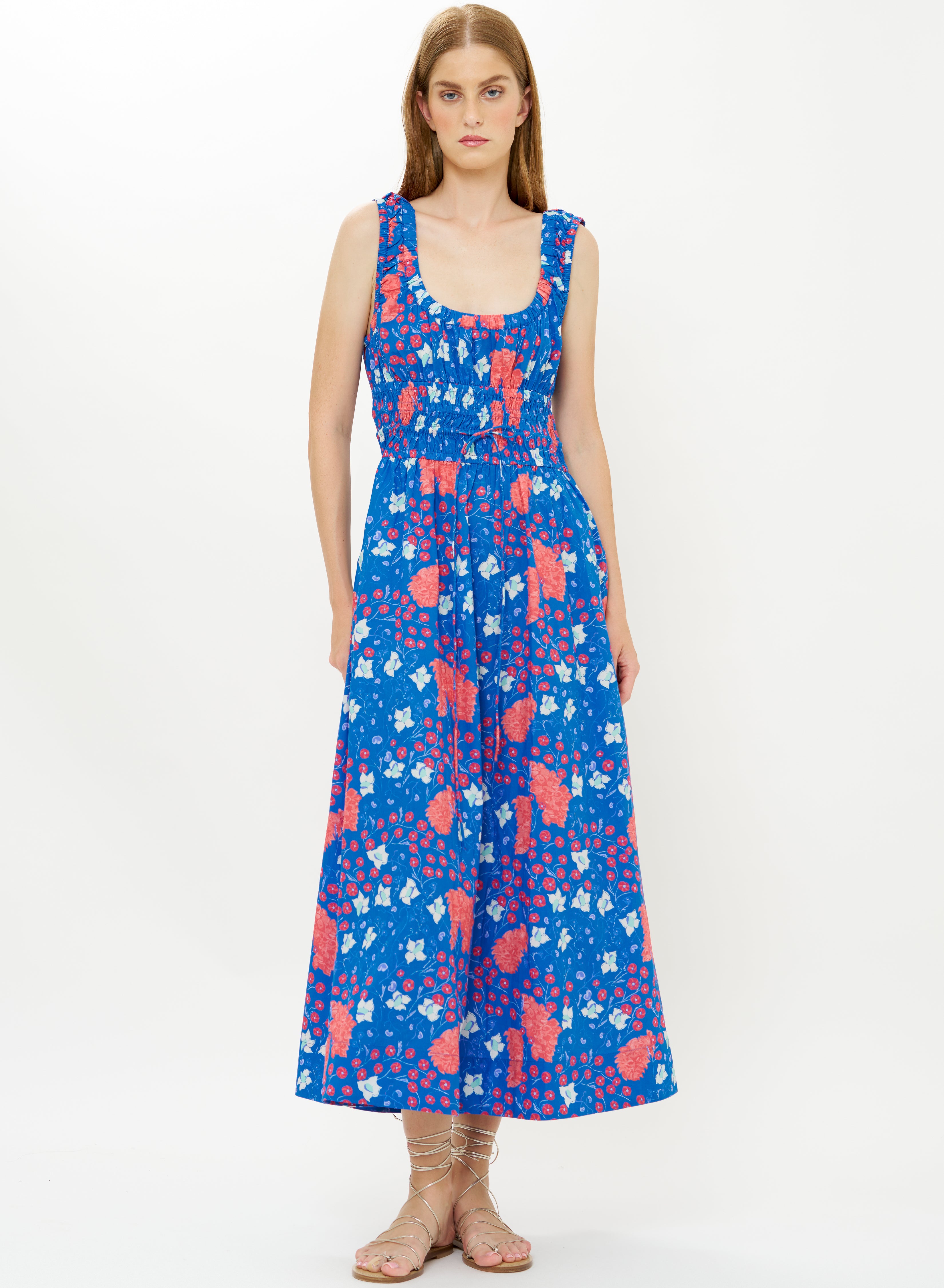 Harper Dress, Fleur Blue