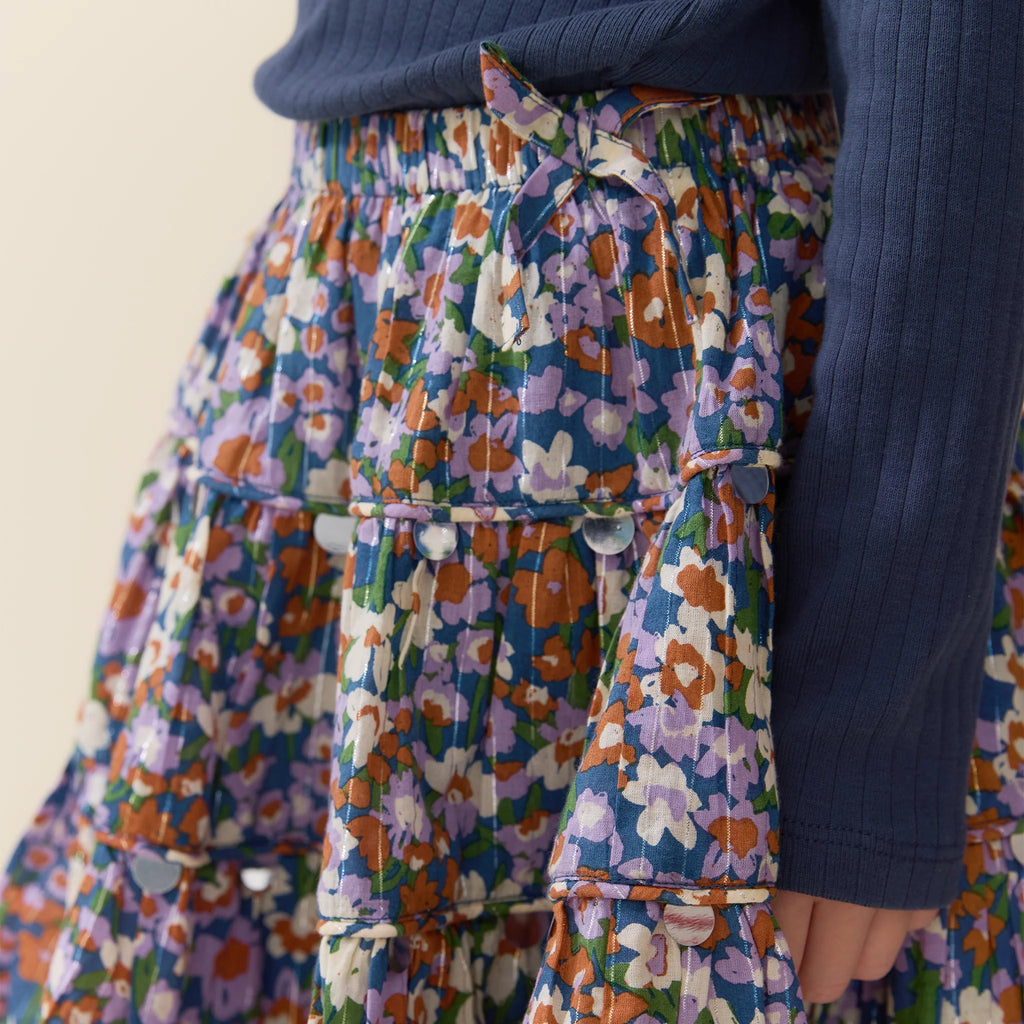 Allie Skirt, True Blue Sketched Floral