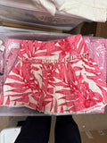 Mini Skirt Angele, Pink Palm Leaf