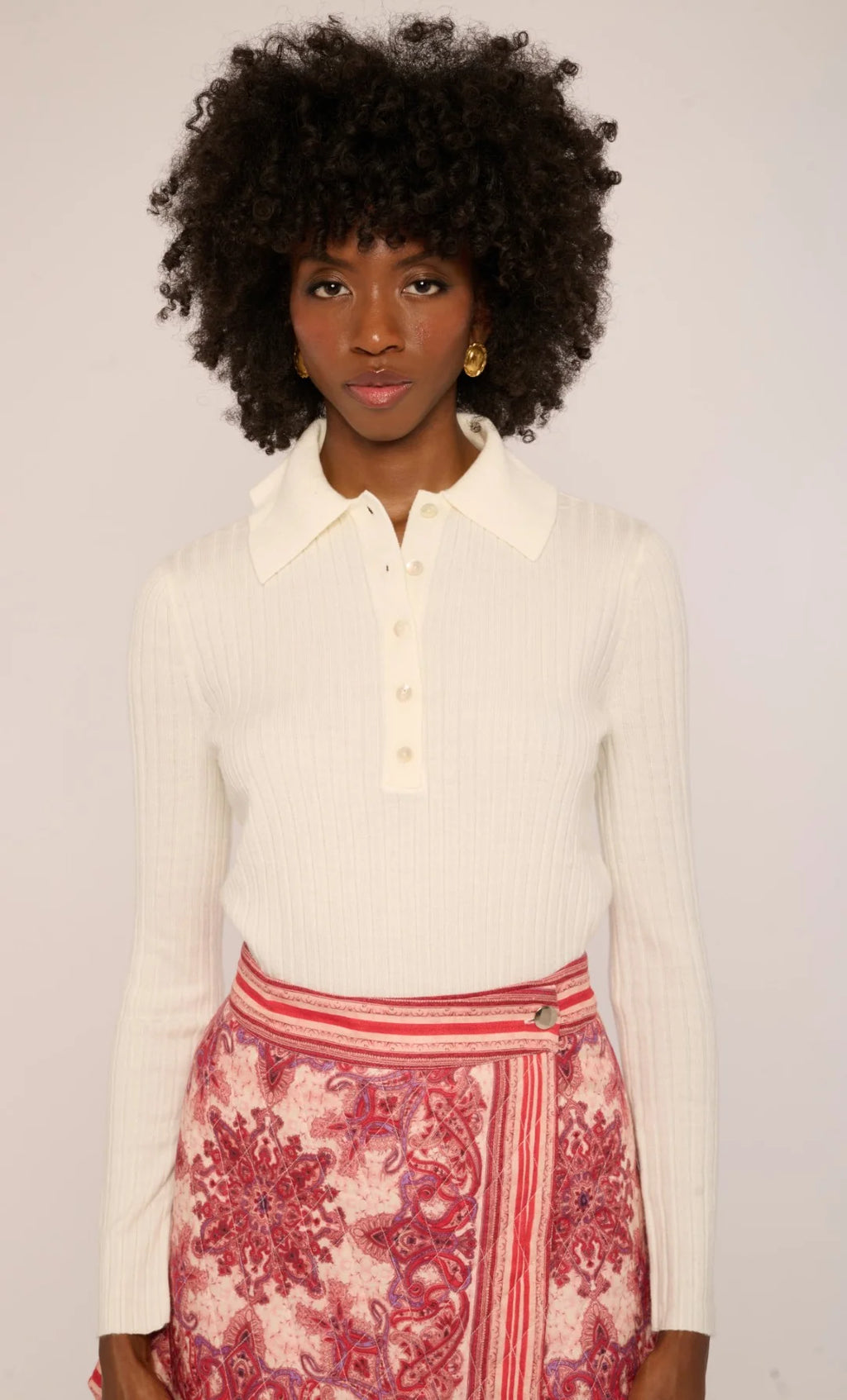 Riley Long Sleeve Tee, Ivory