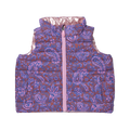 Reversible Riley Vest, Purple Paisley Vines