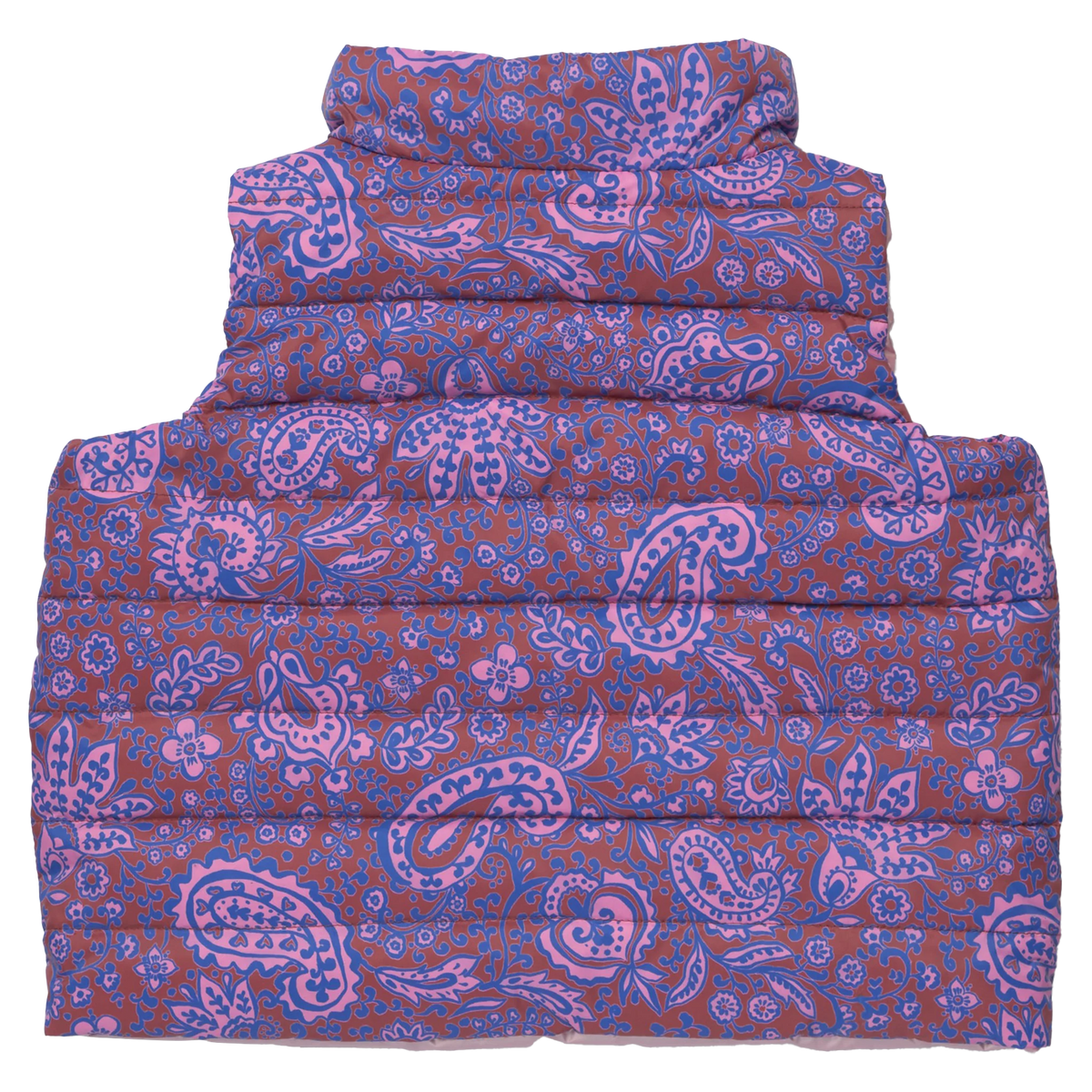 Reversible Riley Vest, Purple Paisley Vines