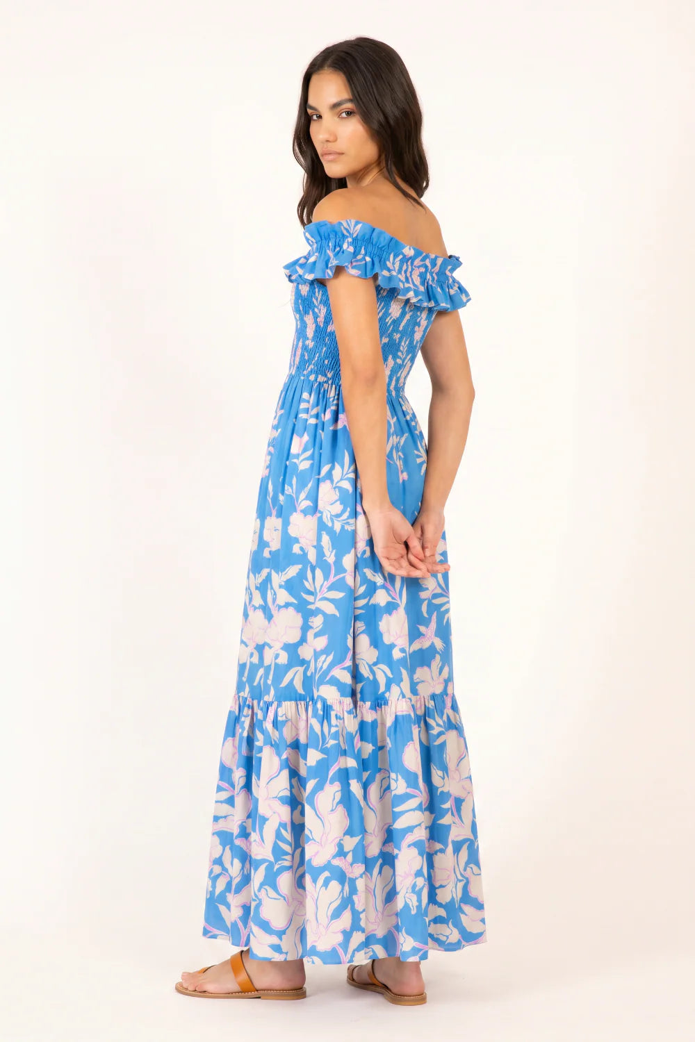 Long Dress Suzanne, Blue Palm Beach