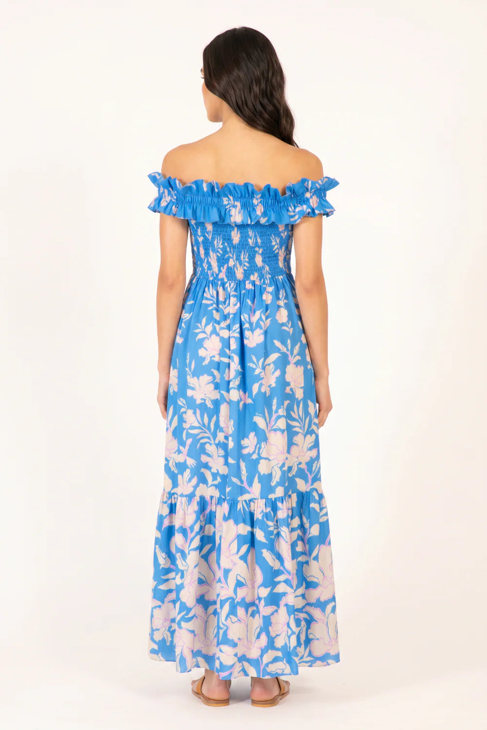 Long Dress Suzanne, Blue Palm Beach