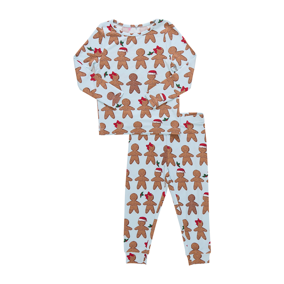 Kids Bamboo PJ Set Gingerbread