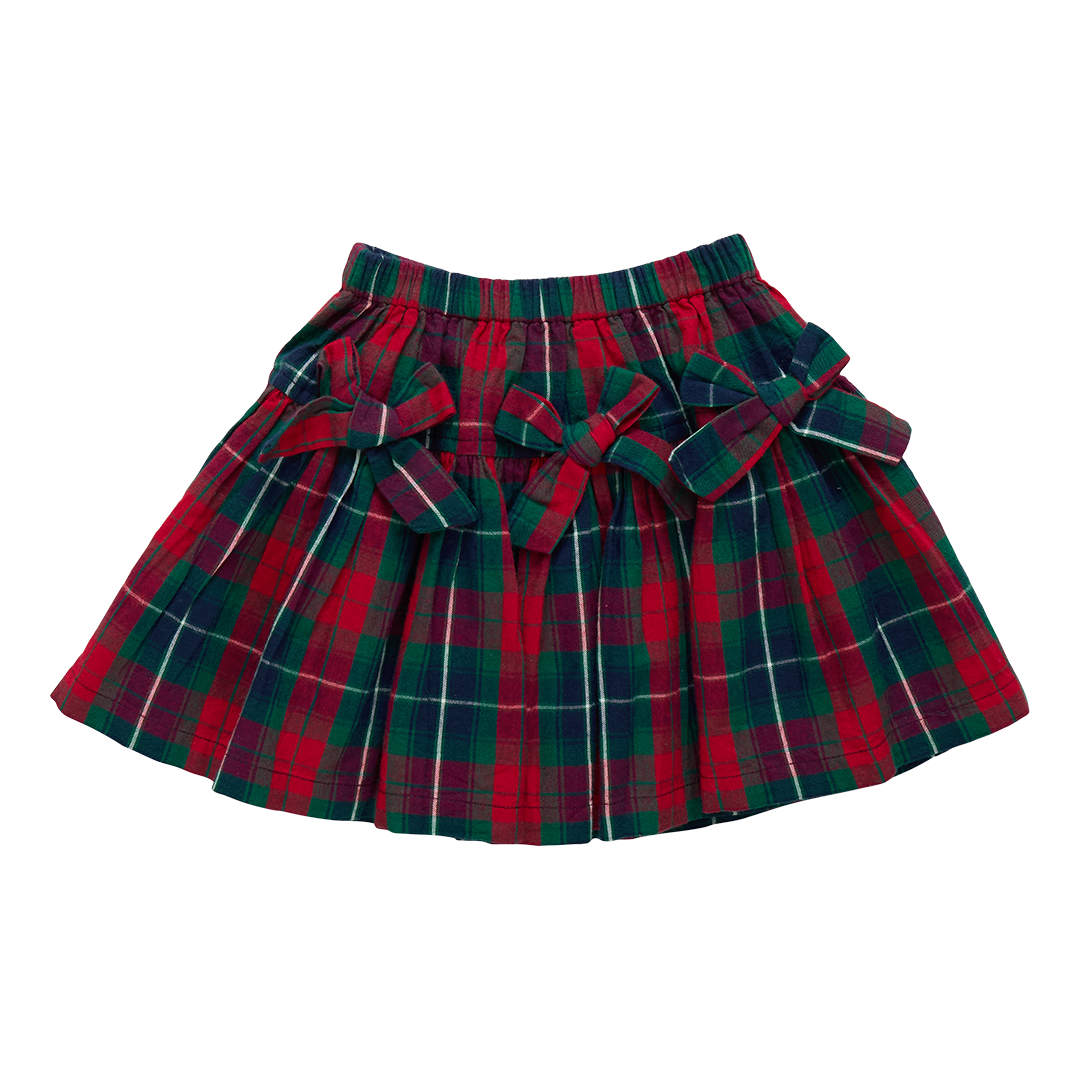 Girls Mirabelle Bow Skirt Tartan