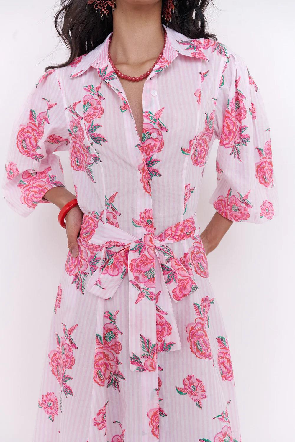Harris Shirt Dress, Rose Prism