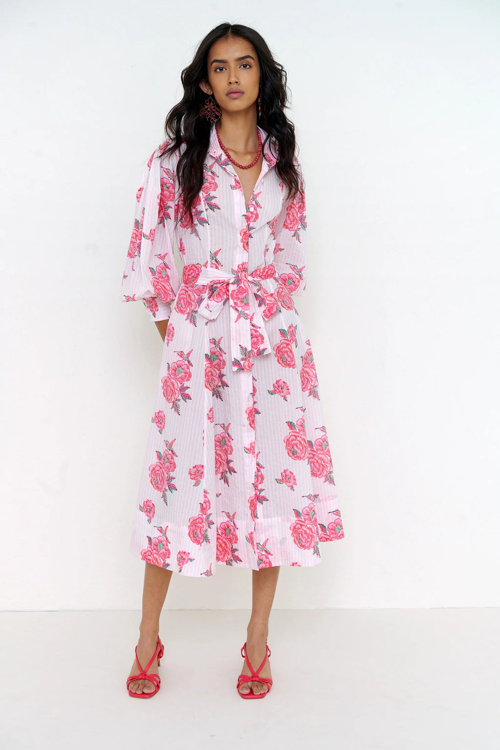 Harris Shirt Dress, Rose Prism