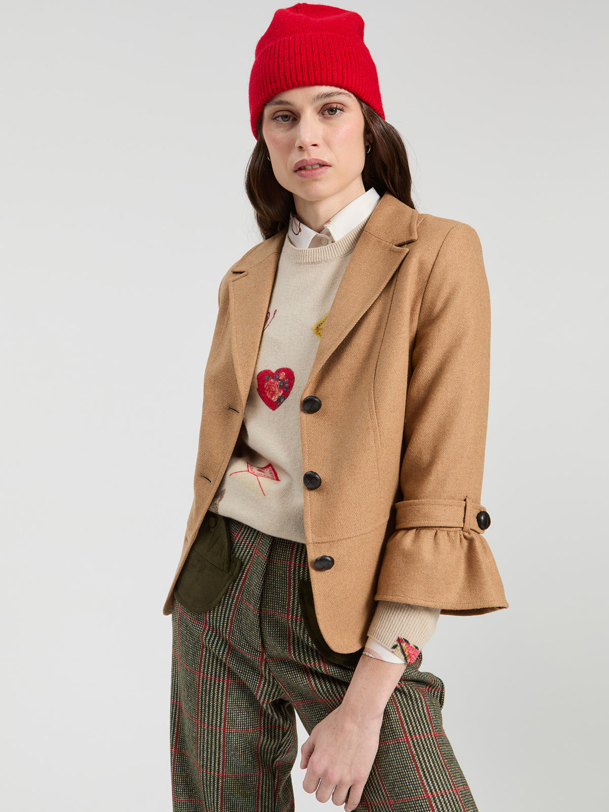 Manga Tweed Jacket, Beige