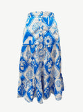 Button Front Skirt, Asterias Blue