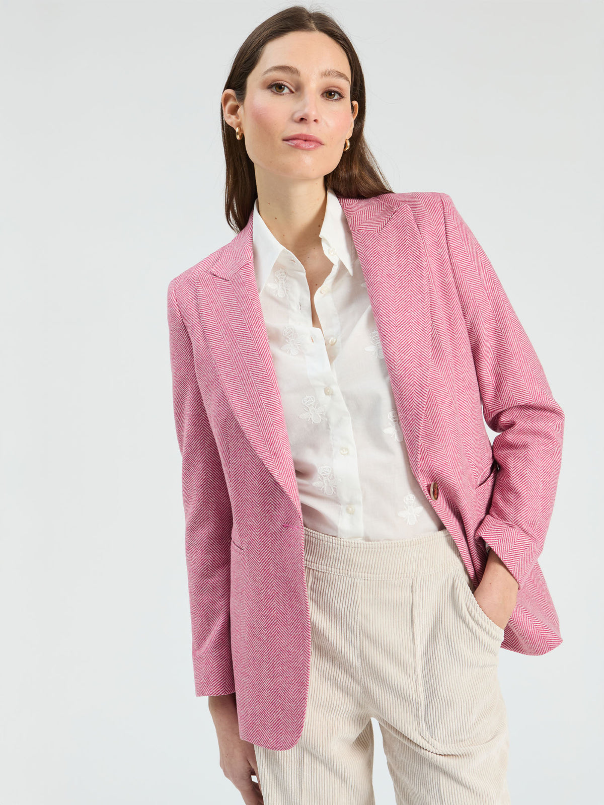 Sophia Woven Jacket, Raspberry