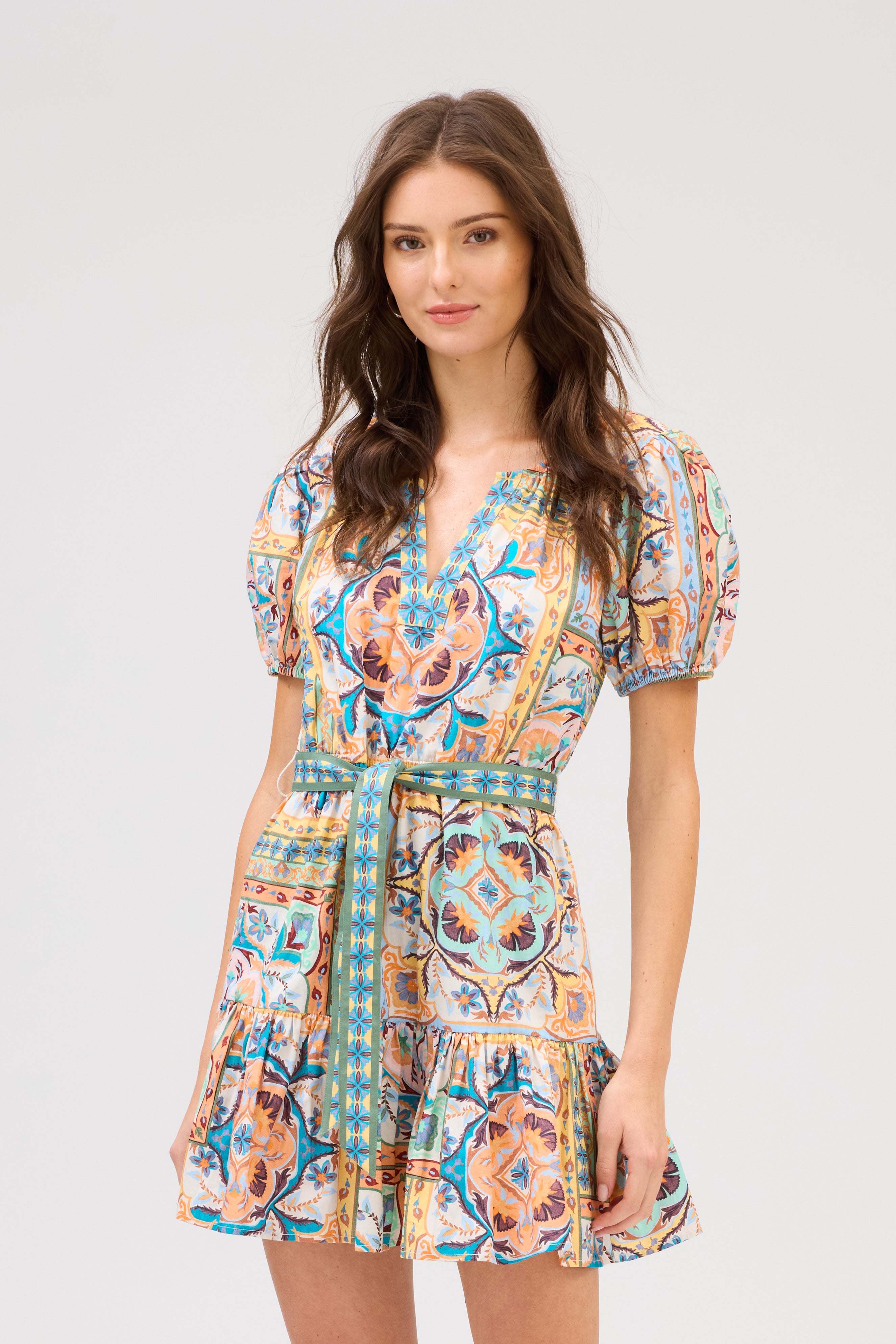 Isabella Dress, Scarf Print