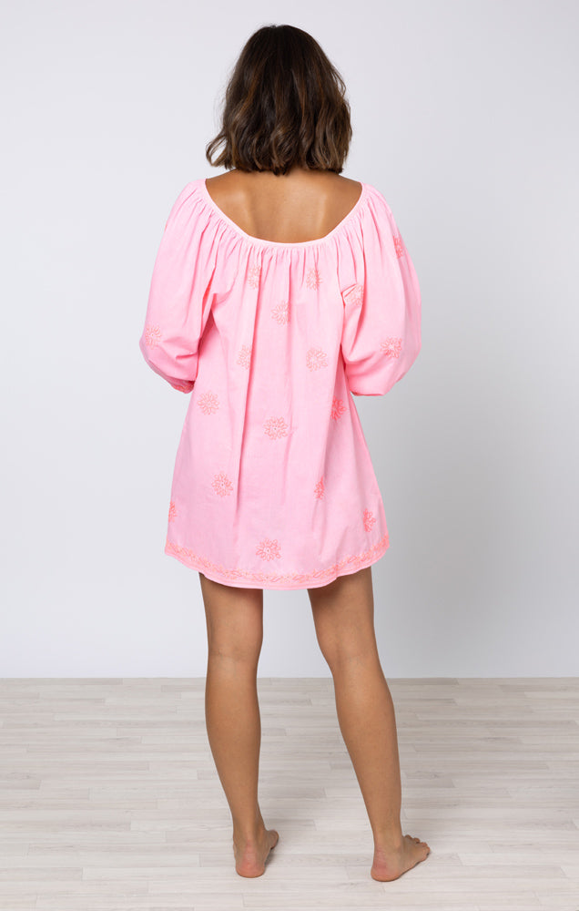 Boho Coverup with Contrast Embroidery