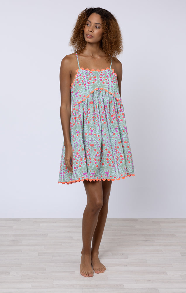 Block Print Racer Back Dress