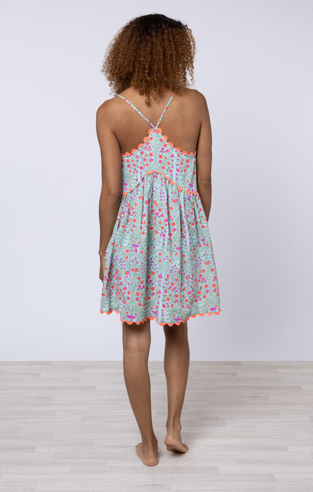 Block Print Racer Back Dress