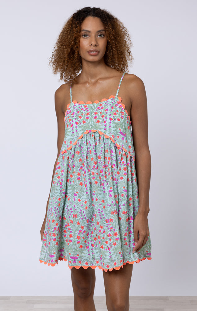 Block Print Racer Back Dress