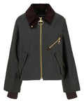 Arlene Waxed Jacket, Fern & Ancient Tartan