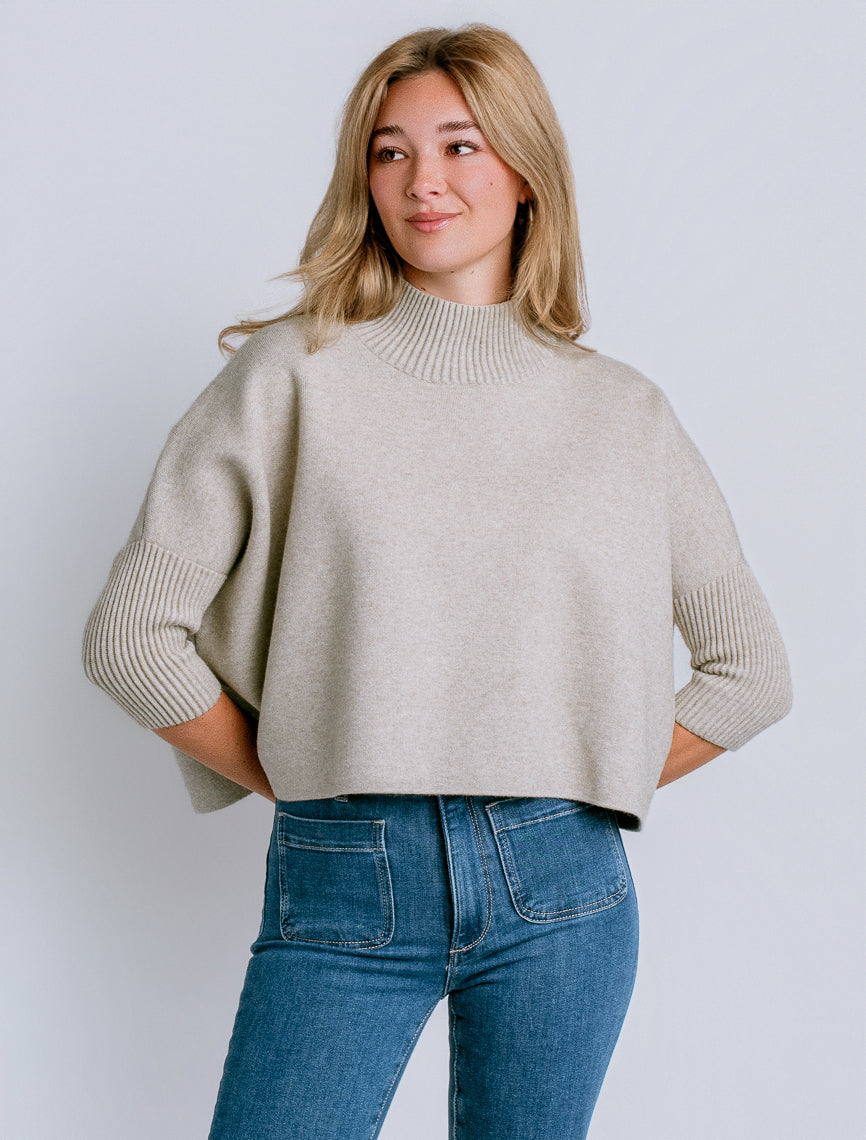 Aja Sweater, Light Khaki
