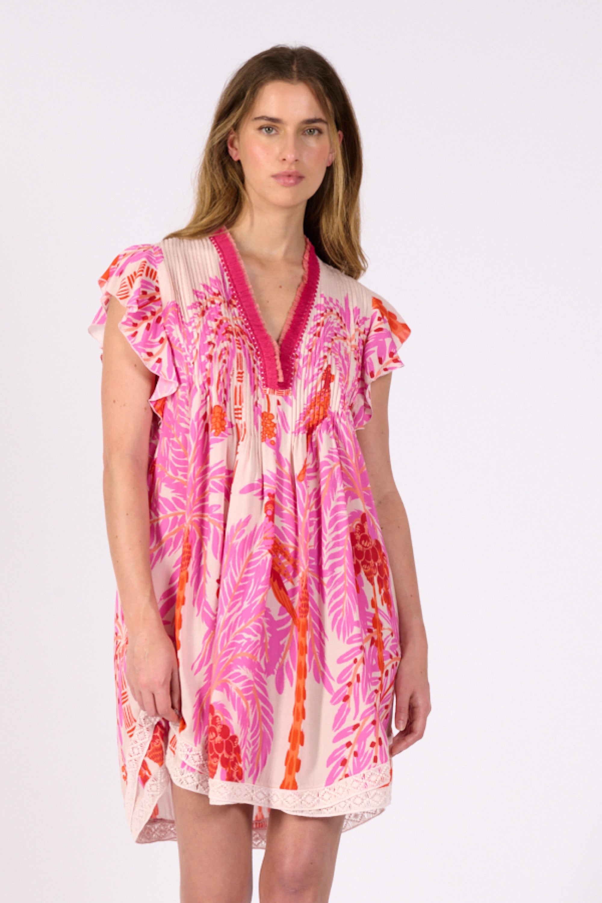 Sasha Mini Dress, Pink Palmrott