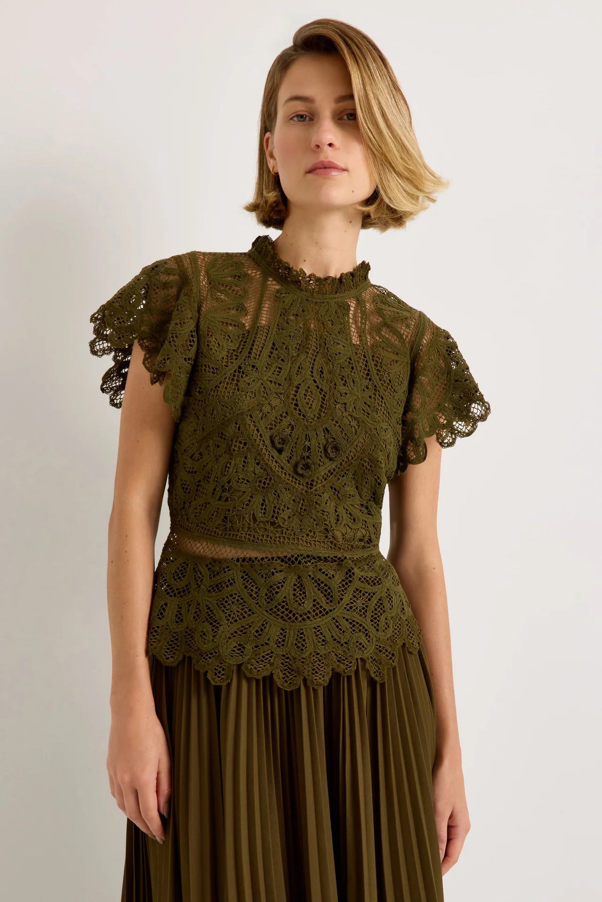 Genessa Top, Juniper Green