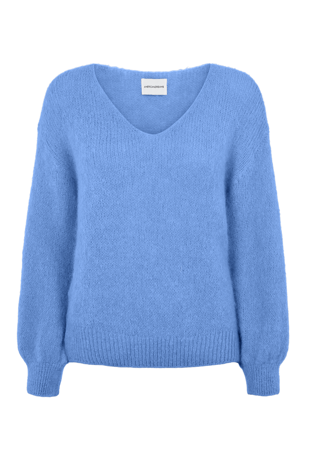 Milana Long Sleeve Alpaca Pullover, Sky Blue